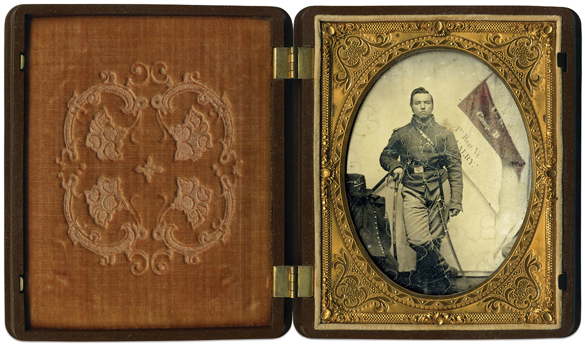 Quarter-plate ambrotype by an anonymous photographer.    