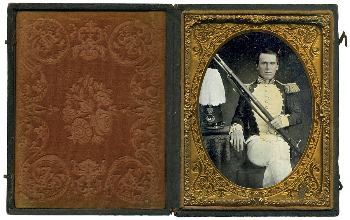 Quarter-plate ambrotype by an anonymous photographer.   