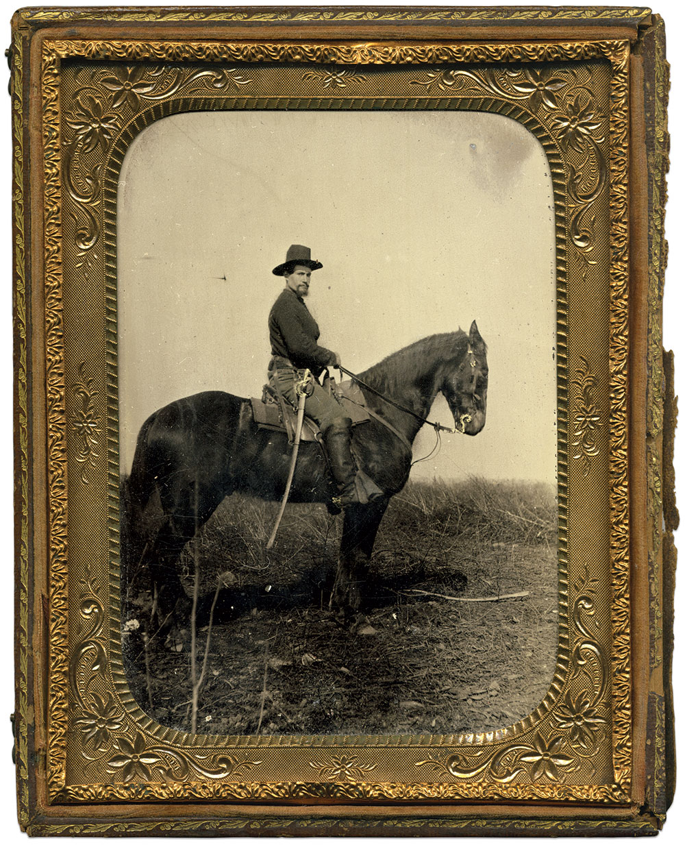 Half-plate tintype by an anonymous photographer.    
