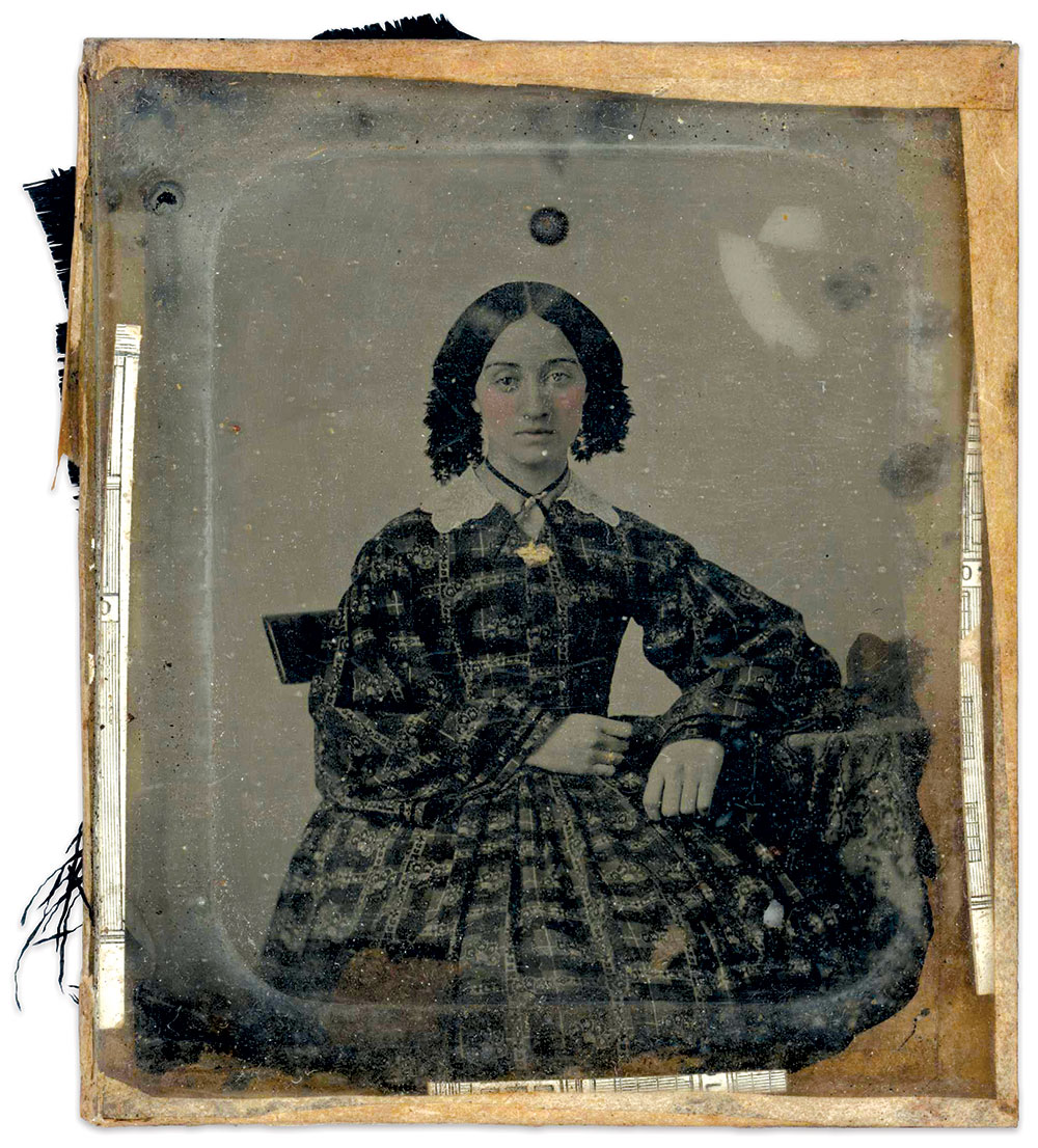 Sixth-plate ambrotype by an unidentified photographer.   