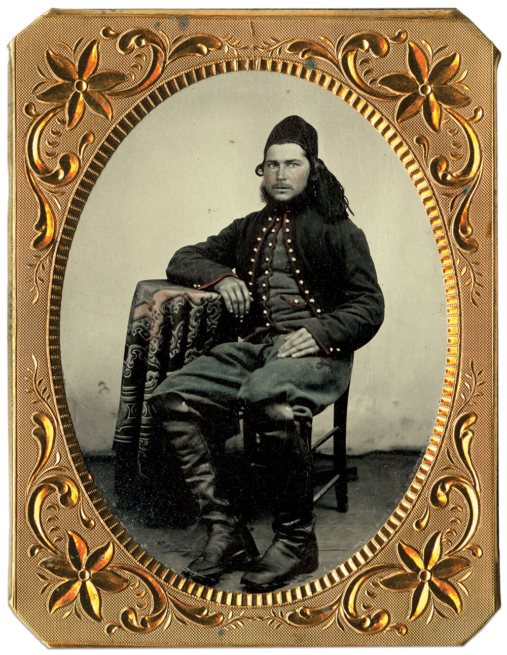 Quarter-plate tintype by an anonymous photographer.     