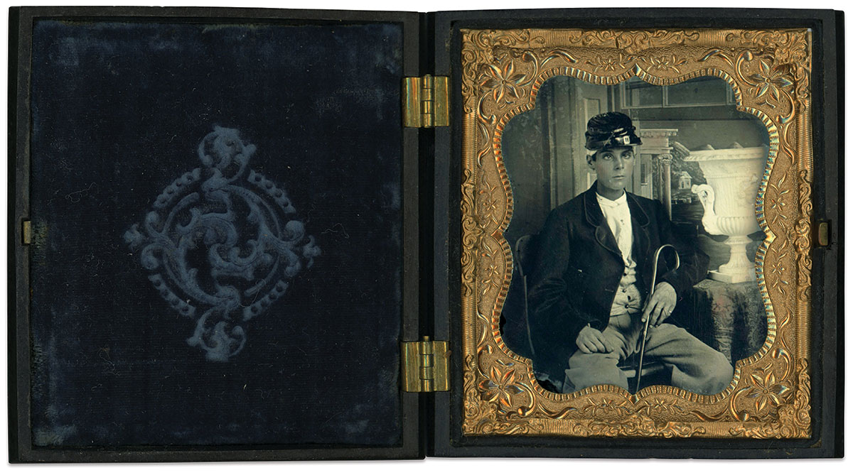 Sixth-plate ambrotype by an anonymous photographer.   