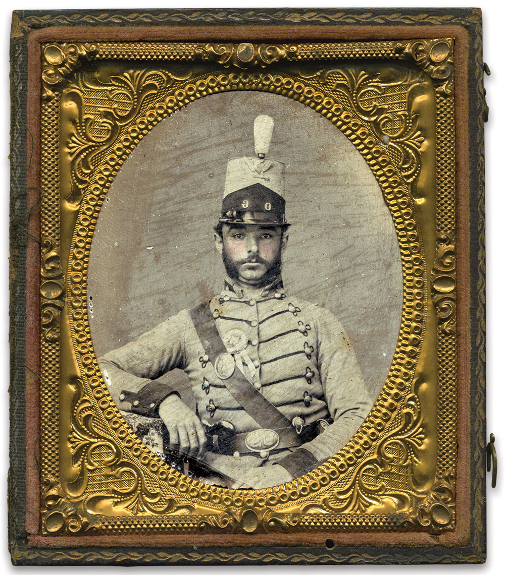 Sixth-plate ambrotype by an anonymous photographer. Rick Brown Collection.   