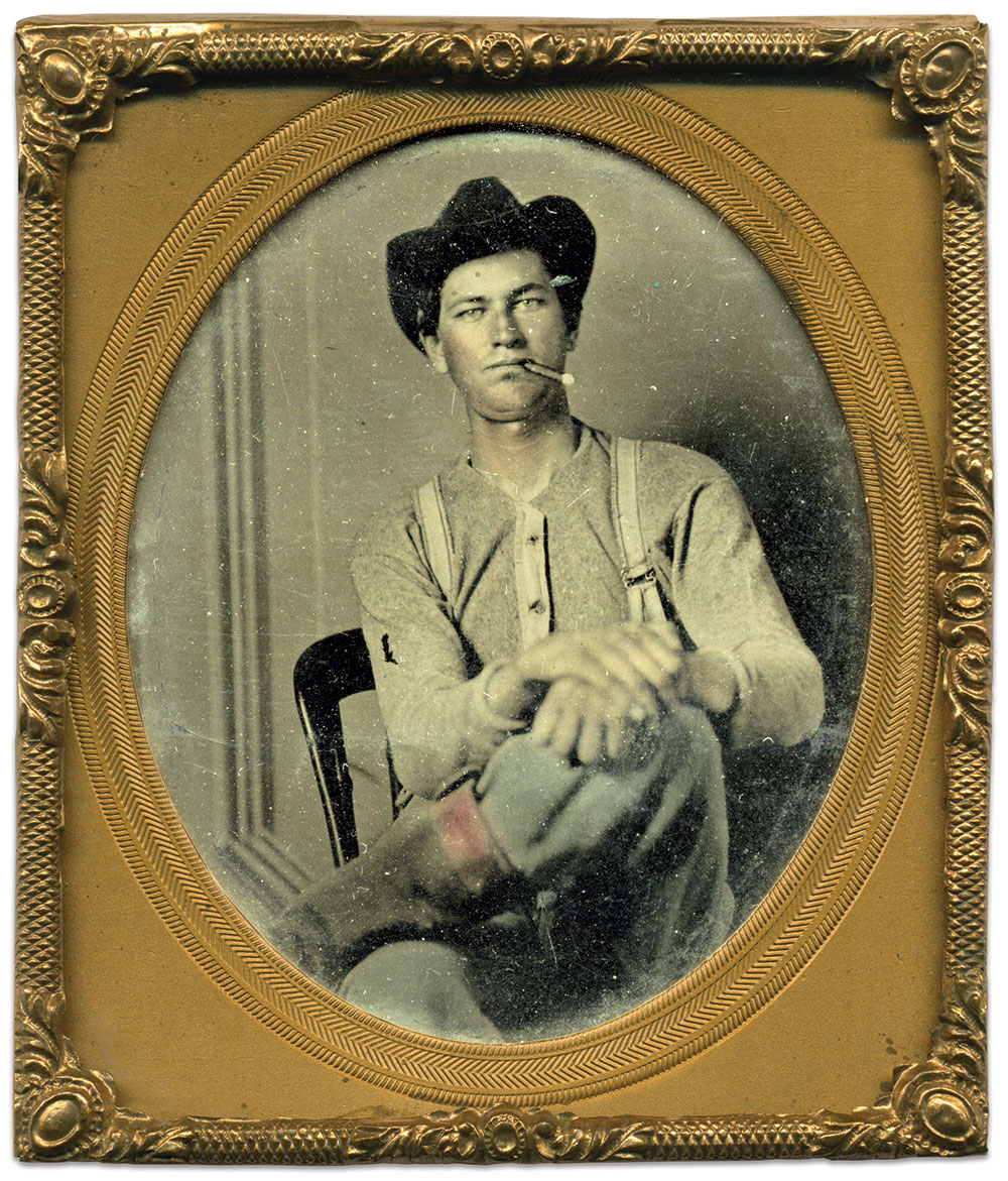 Sixth-plate tintype by an anonymous photographer. Rick Brown Collection.
