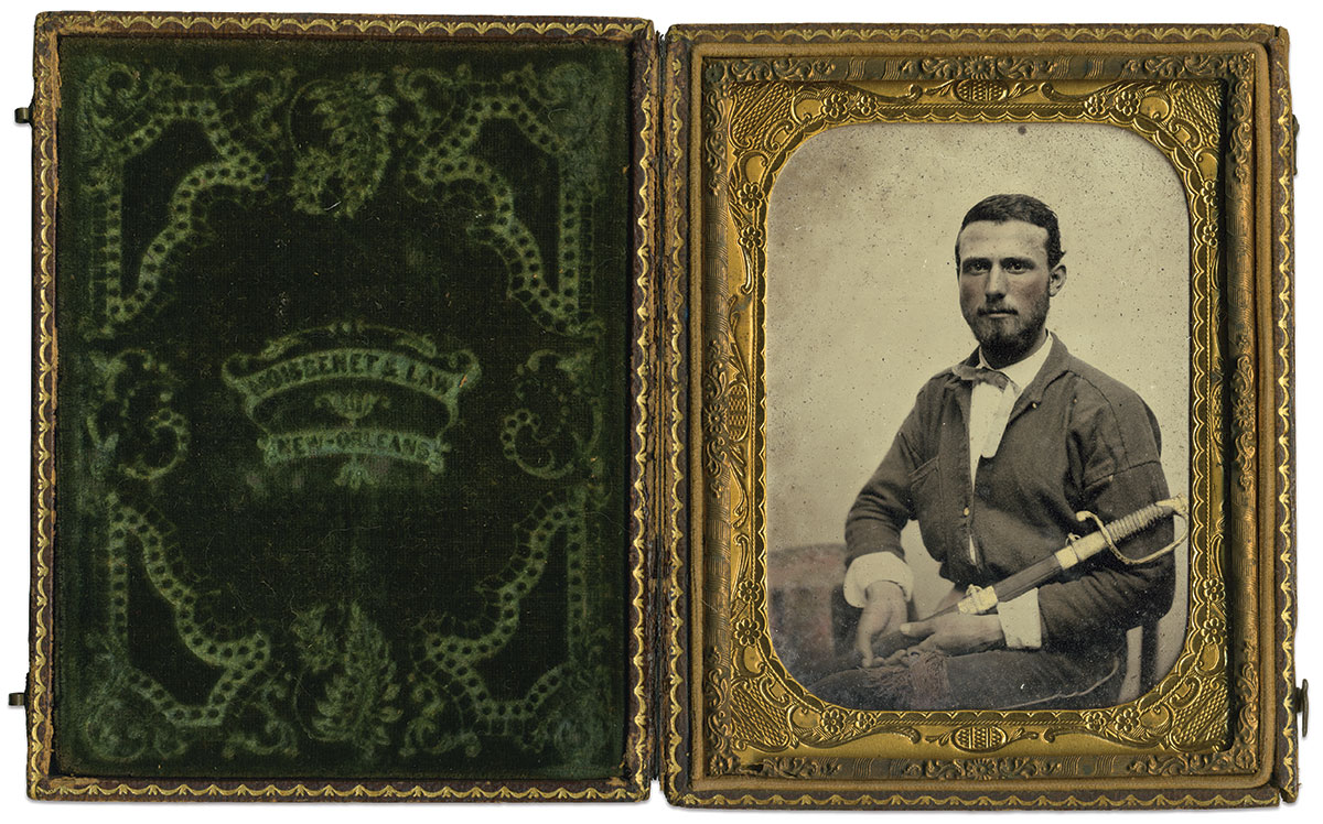 Quarter-plate ambrotype by Moisennet & Law of New Orleans, La.      