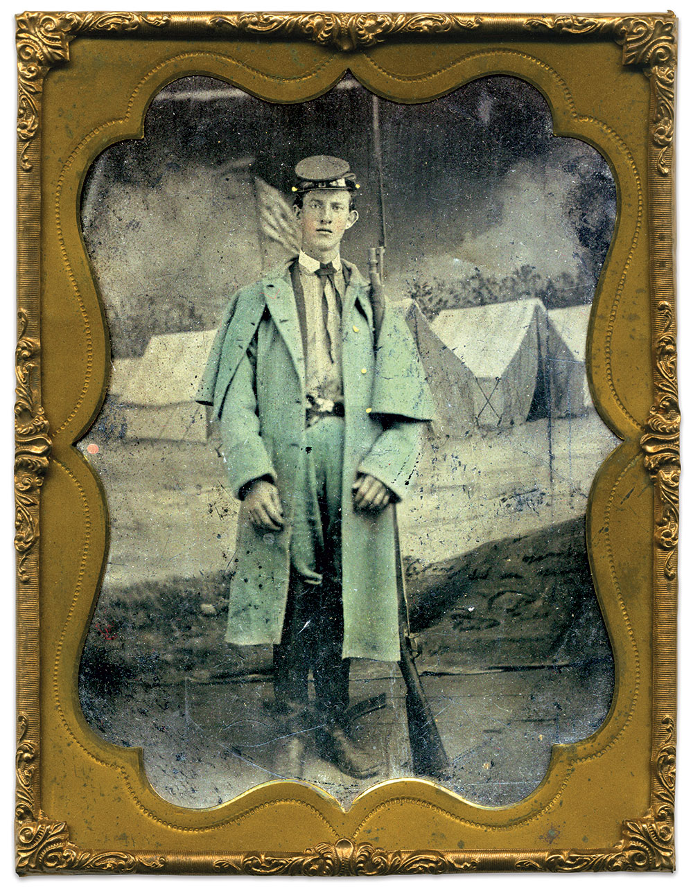 Half-plate tintype by an anonymous photographer. Hal Trammell Collection.   