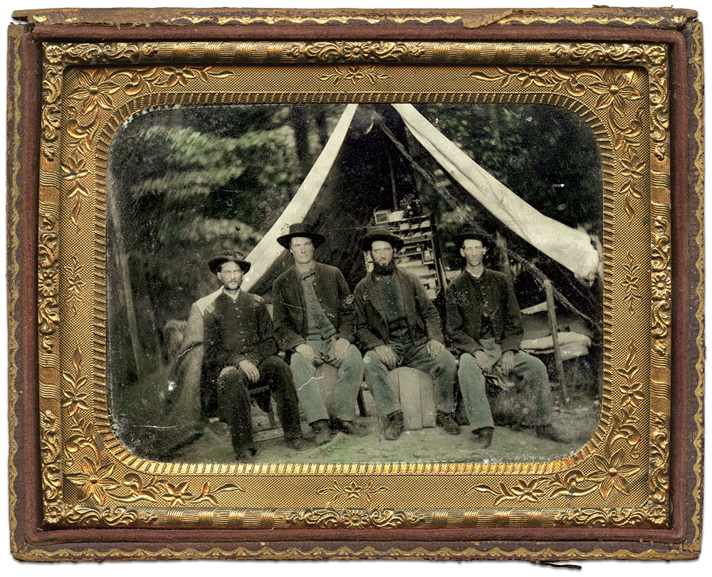 Quarter-plate tintype by an anonymous photographer.   