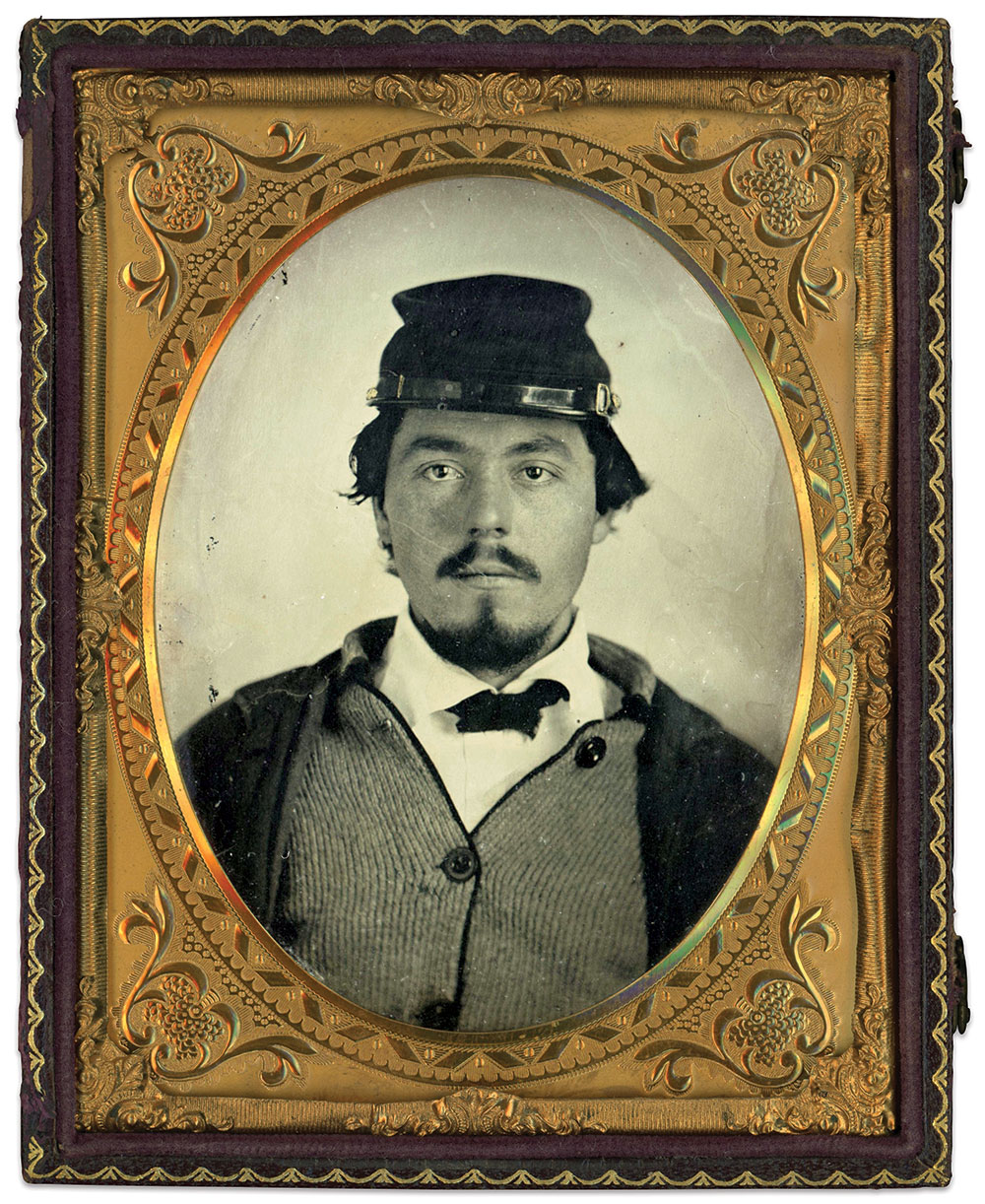 Quarter-plate ambrotype by an anonymous photographer.