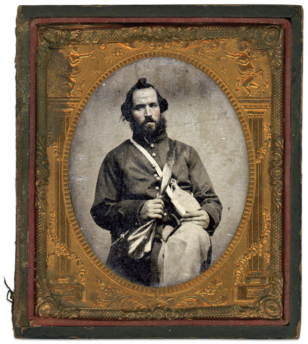 Sixth-plate tintype by an anonymous photographer. Gary Pagel Collection.   