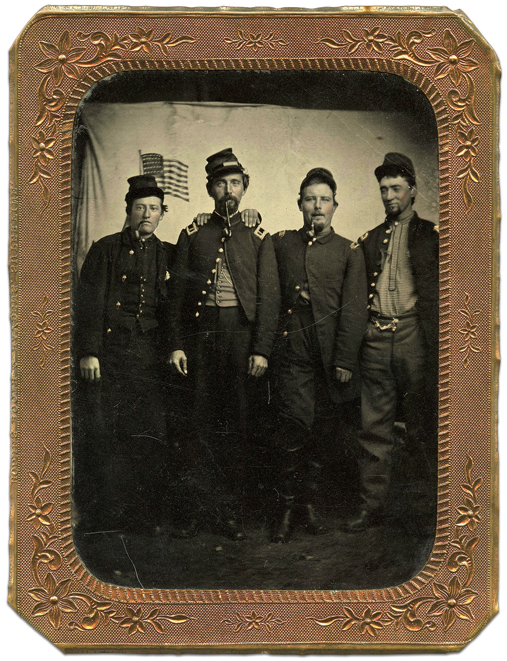 Quarter-plate tintype by an anonymous photographer. Paul Russinoff Collection.   
