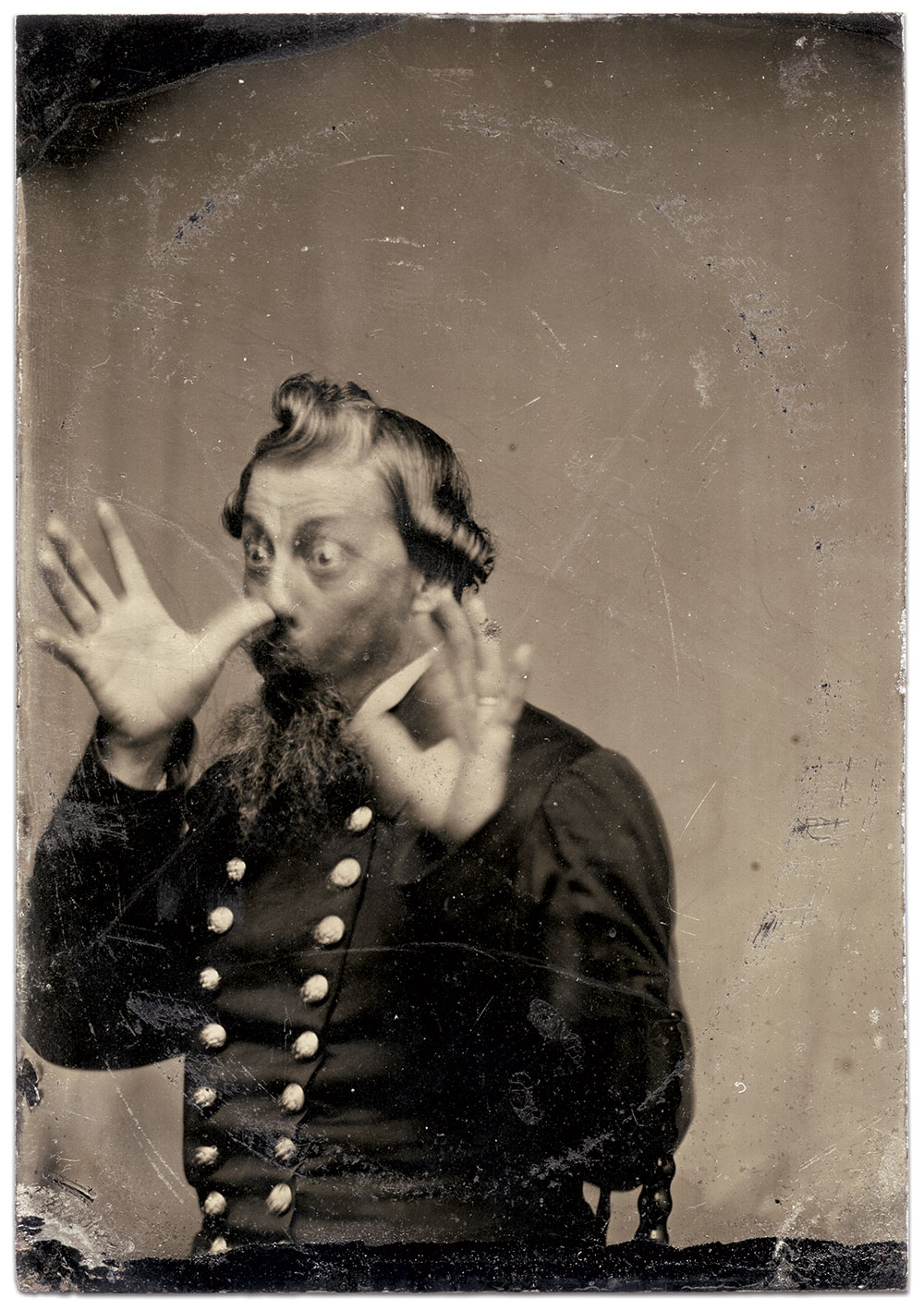 Quarter-plate tintype by an anonymous photographer. Ronald S. Coddington Collection.   