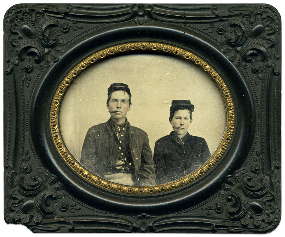 Sixth-plate tintype by an anonymous photographer. Buck Zaidel Collection.   