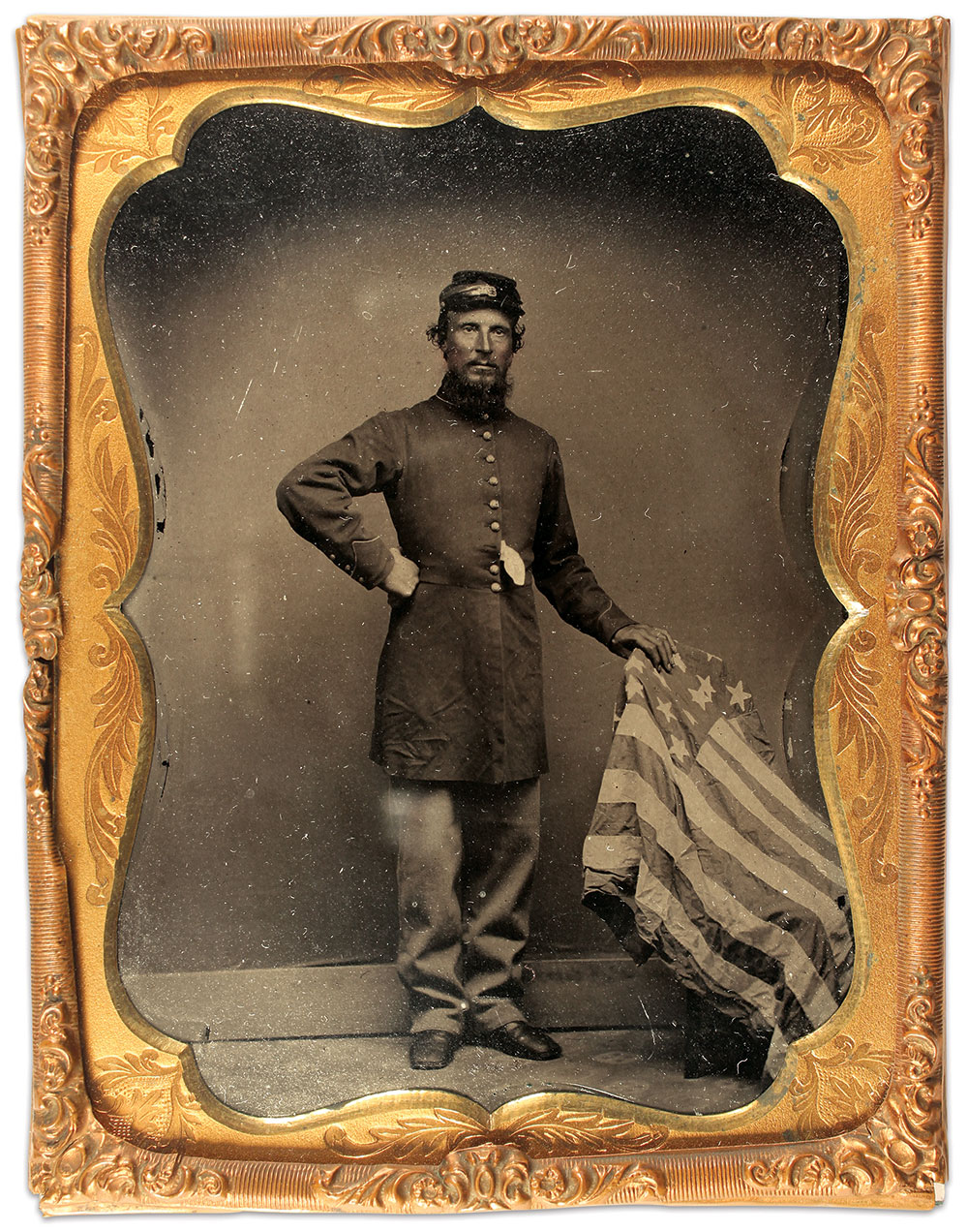 Quarter-plate tintype by an anonymous photographer. Buck Zaidel Collection. 
