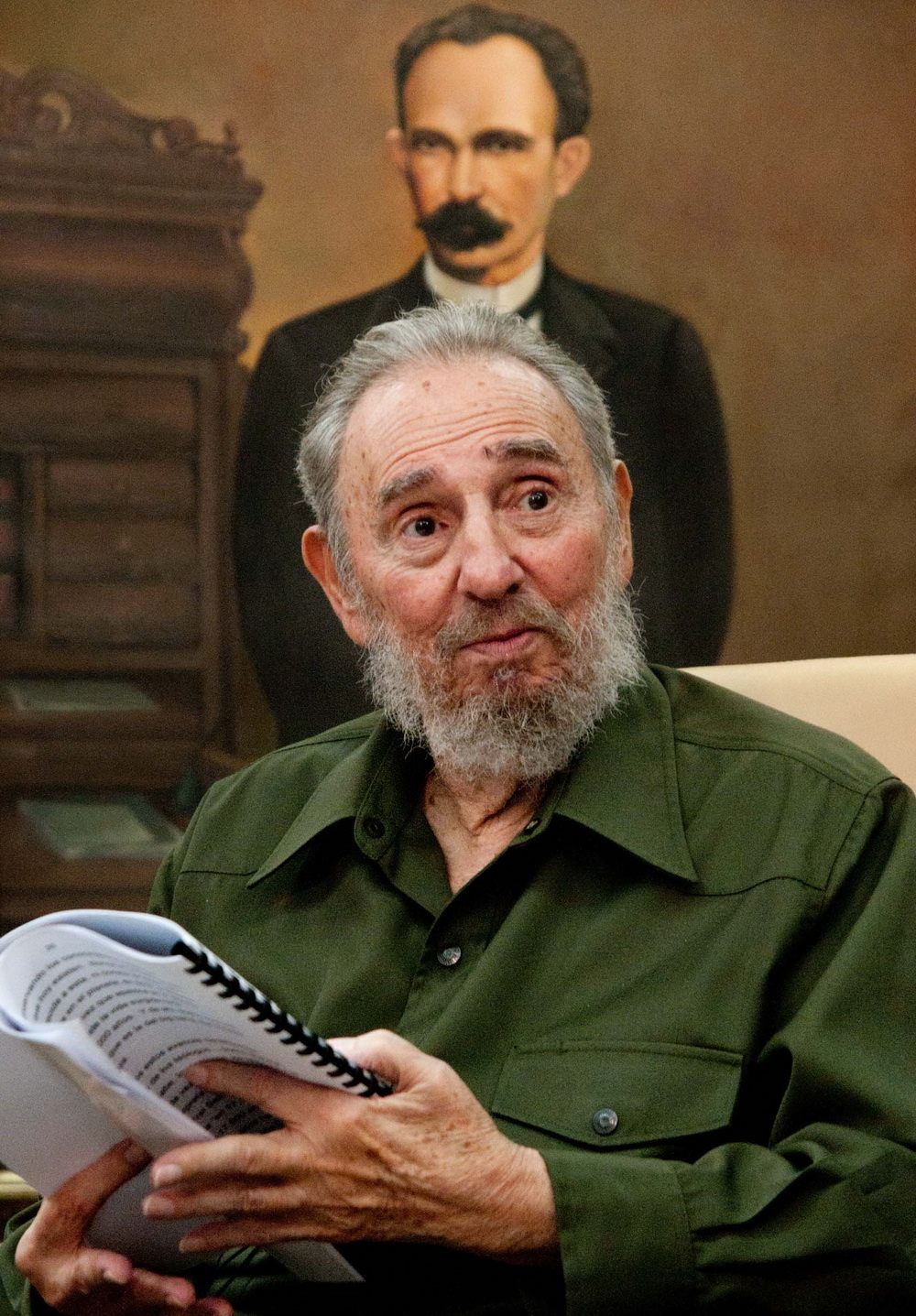 Lãnh tụ Cuba Fidel Castro trả lời phỏng vấn tại thủ đô La Habana ngày 8/8/2010. (Ảnh: THX/TTXVN)