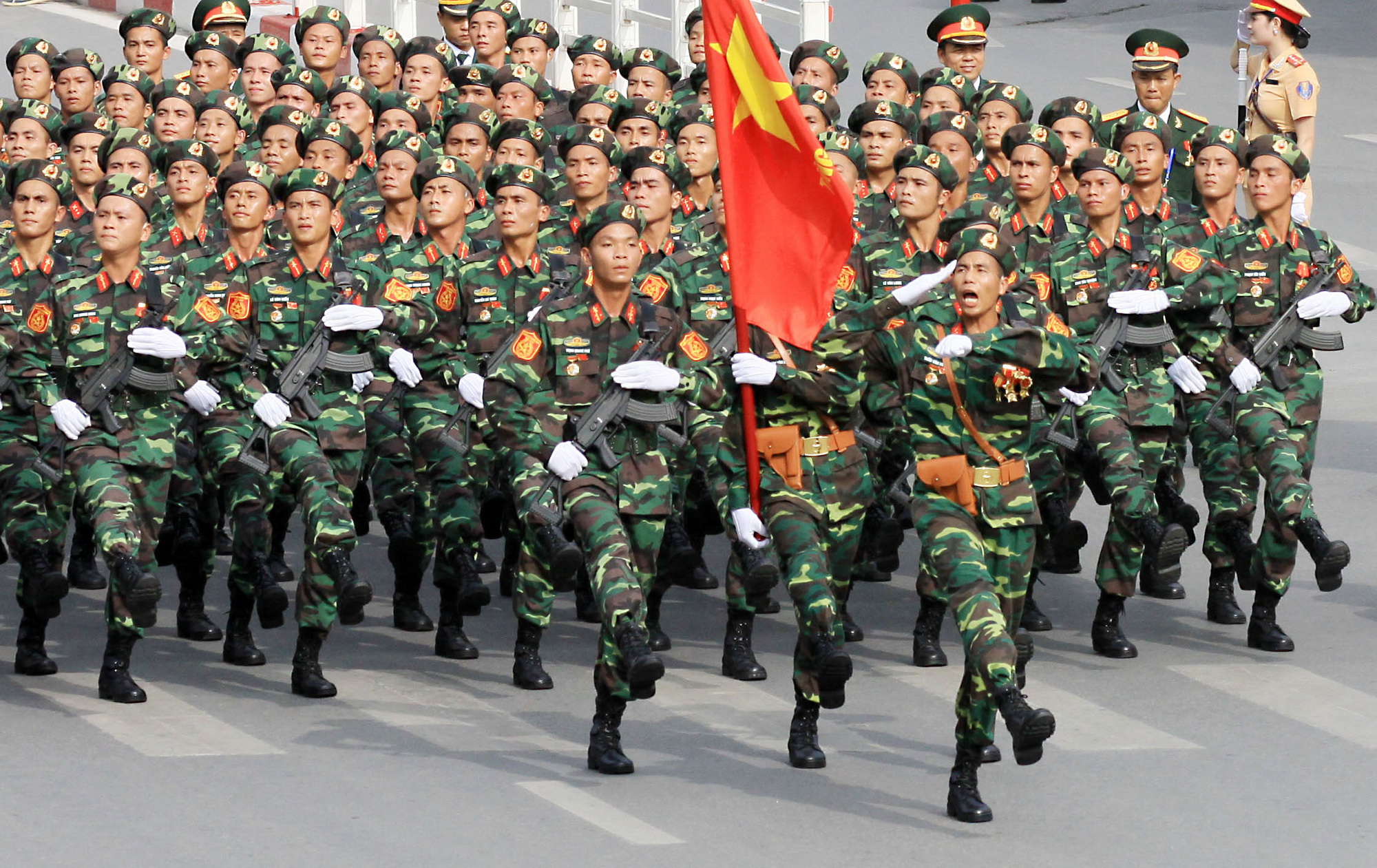 Trong ảnh: Lực lượng đặc nhiệm quân đội tham gia diễu binh. Ảnh: TTXVN