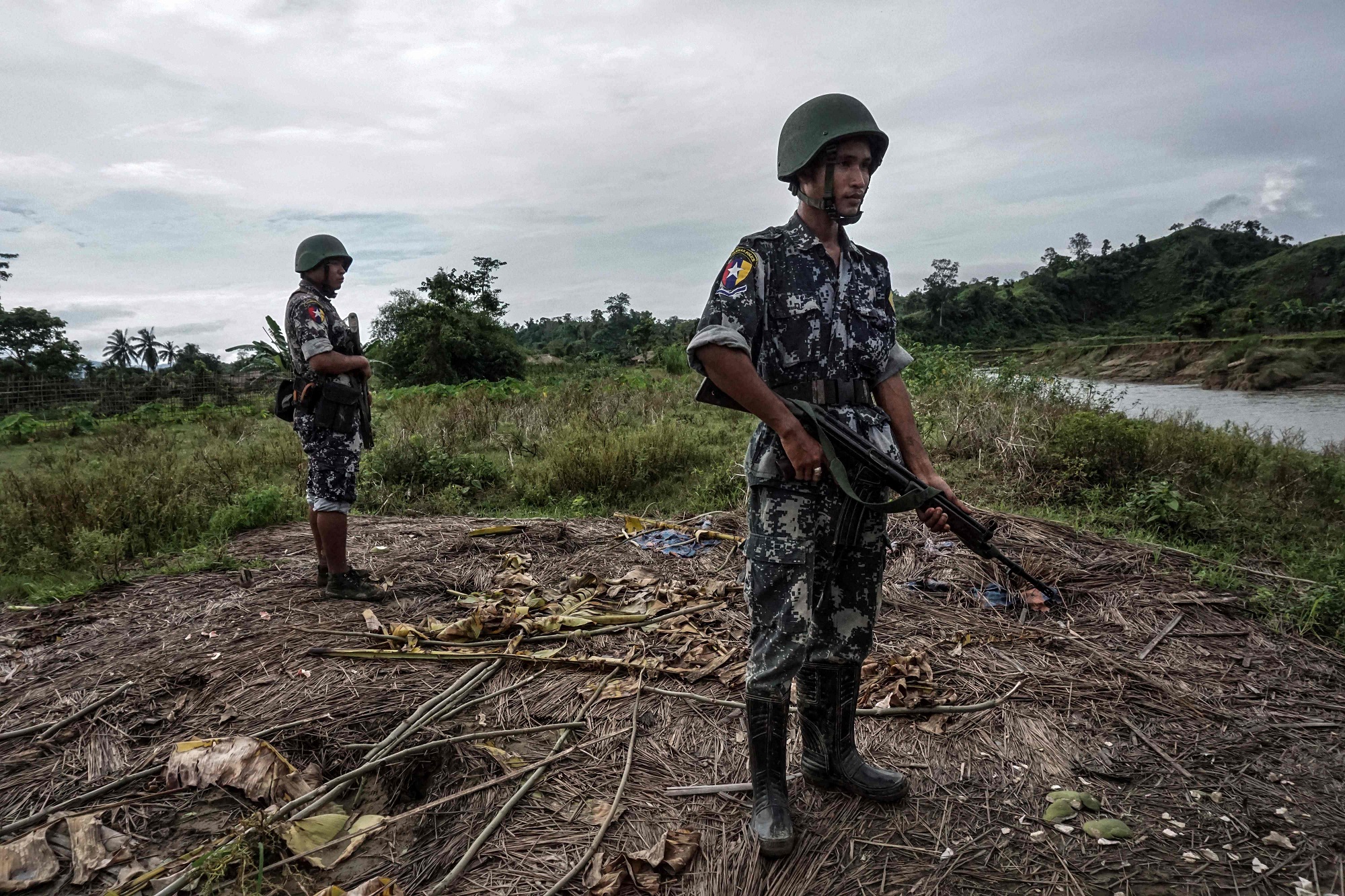 Quân đội Myanmar tố các chiến binh Rohingya đã giết hại các tín đồ đạo Phật (Nguồn: AFP/TTXVN)