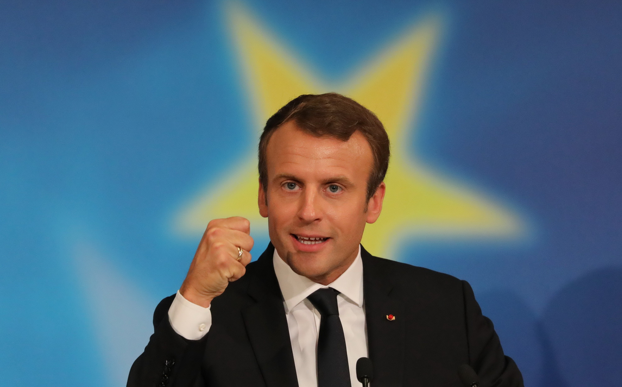 Tổng thống Pháp Emmanuel Macron phát biểu trong một sự kiện ở thủ đô Paris ngày 26/9. (Nguồn: AFP/TTXVN)