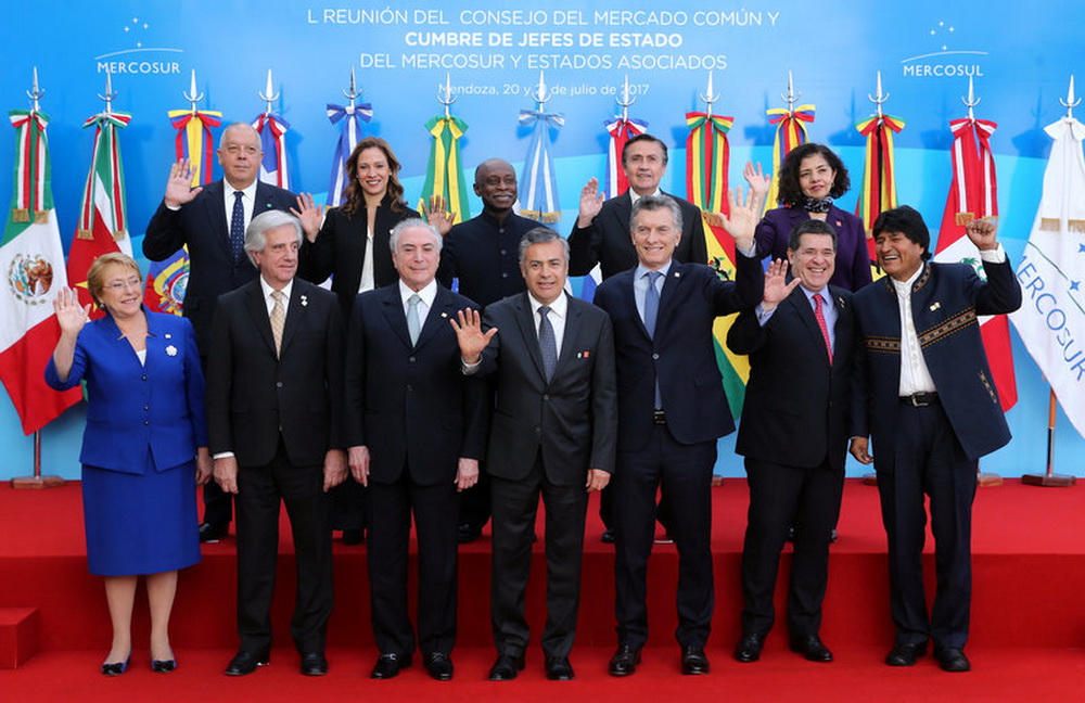 Các nhà lãnh đạo khối Mercosur. (Nguồn: Reuters)