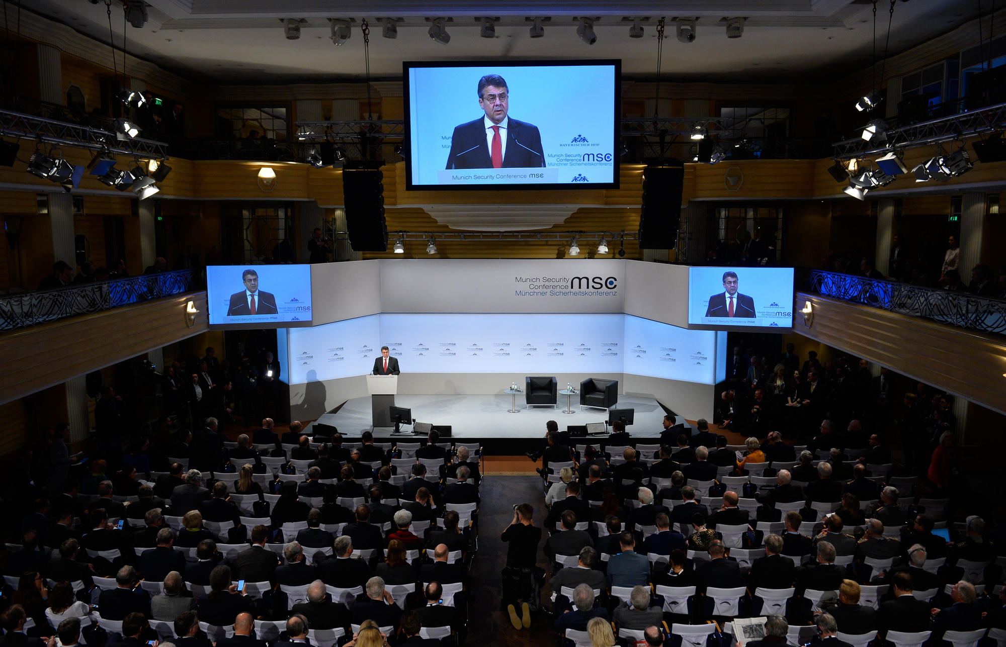Ngoại trưởng Đức Sigmar Gabriel phát biểu tại hội nghị. (Nguồn: AFP)