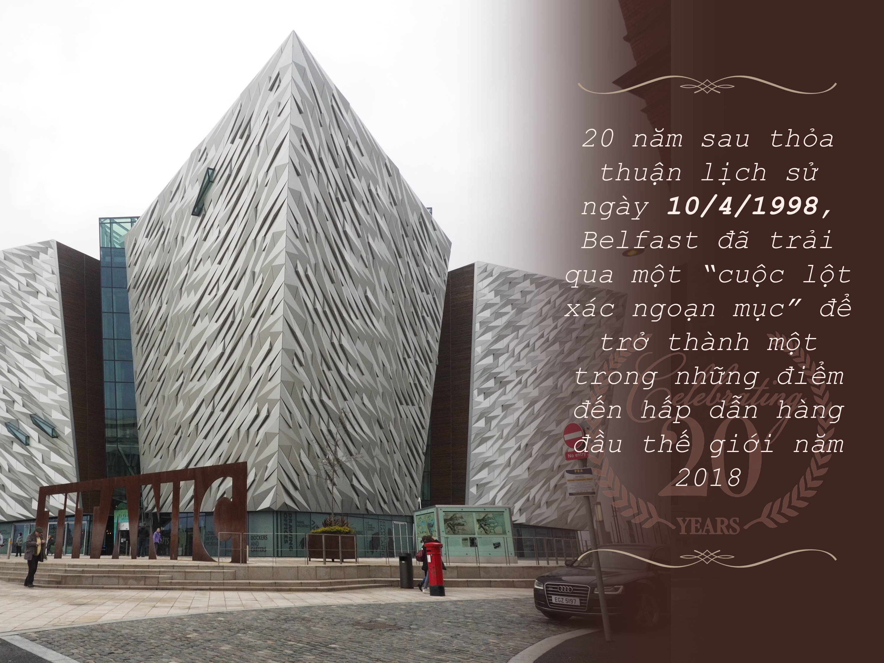 Bảo tàng Titanic, một biểu tượng du lịch của thành phố Belfast. (Ảnh: Tuấn Anh/Vietnam+)