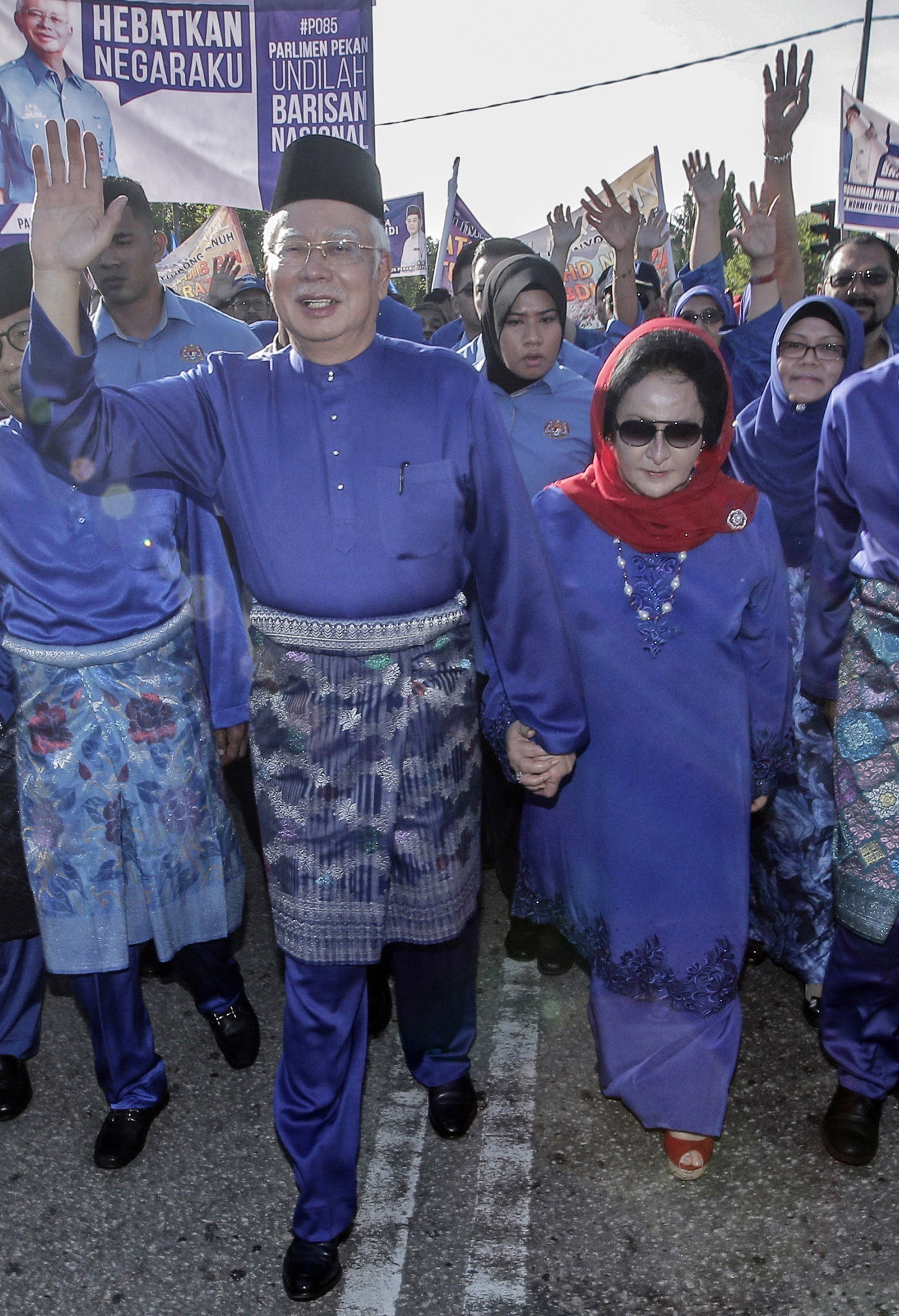 Cựu Thủ tướng Malaysia Najib Razak cùng phu nhân là bà Rosmah Mansor đã nằm trong danh sách bị cấm rời khỏi Malaysia. (Nguồn: TTXVN)