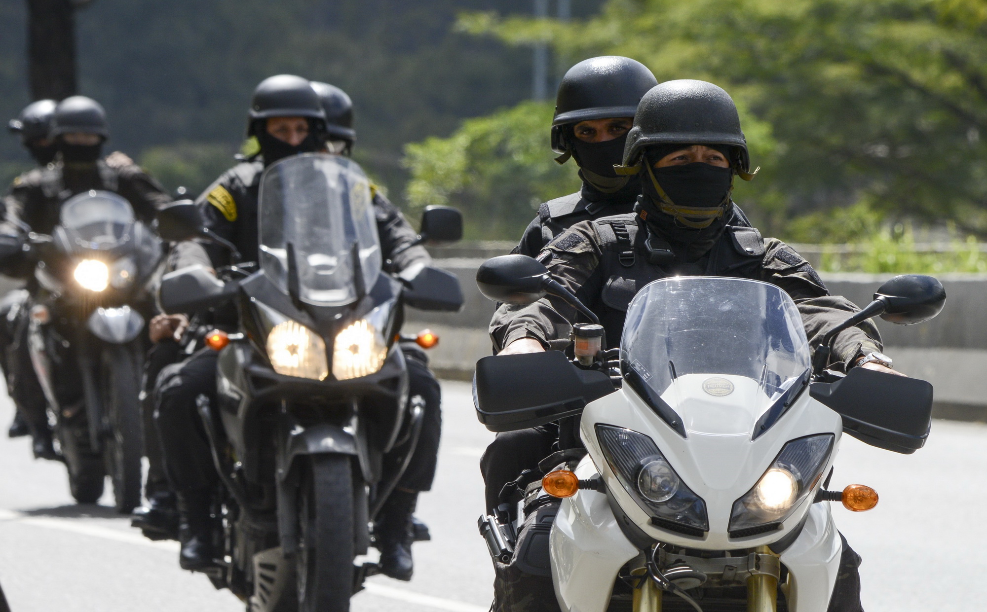 Lực lượng an ninh Venezuela tuần tra tại Caracas. (Nguồn: AFP/TTXVN)