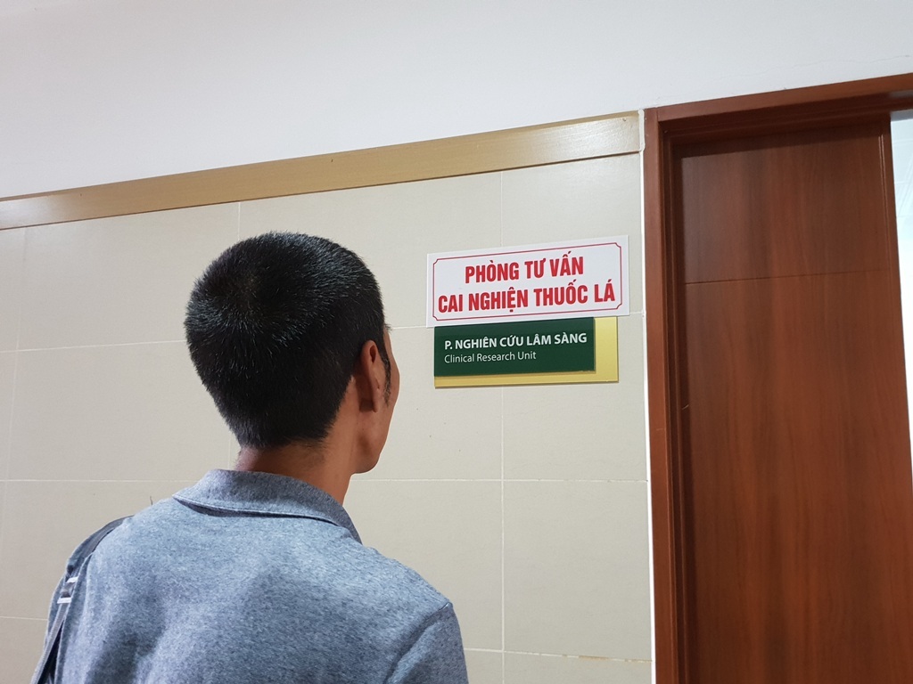  Phòng tư vấn cai nghiện thuốc lá tại Bệnh viện Bạch  Mai . (Ảnh: Thùy Giang/Vietnam+)