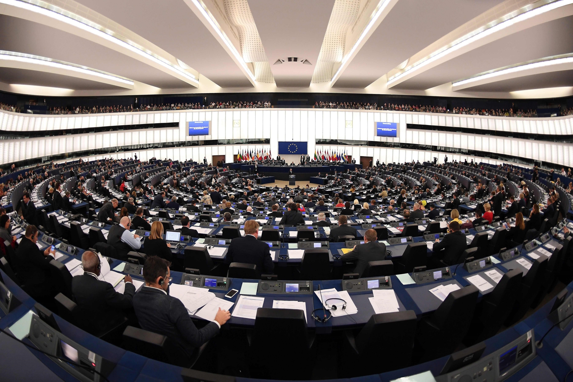 Toàn cảnh cuộc họp Nghị viện châu Âu tại Strasbourg, miền đông Pháp. (Nguồn: AFP/TTXVN)