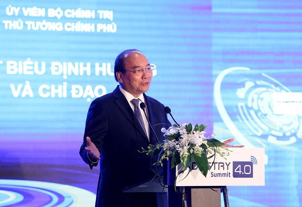 Le Premier ministre Nguyen Xuan Phuc à la cérémonie d’ouverture du Sommet et de  l’Exposition internationale de l’industrie 4.0 - 2018  