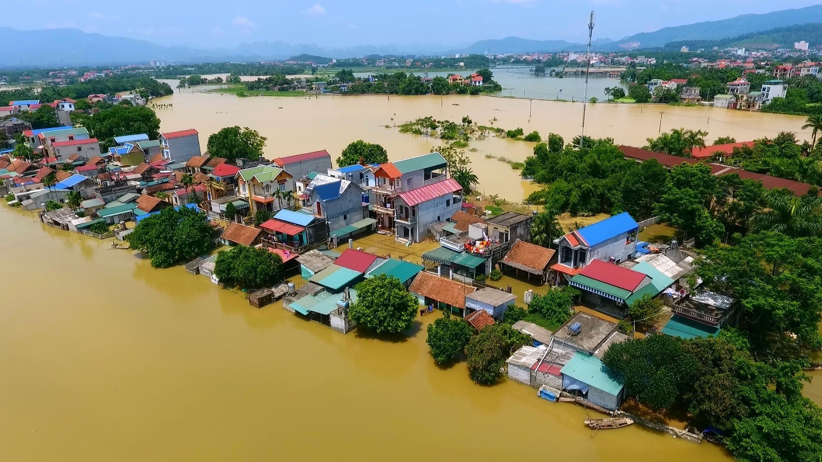 Inondations dans le district de Chuong My,Hanoï