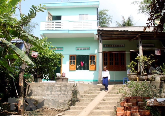 Storm resistant house build for an impoverished family in Phu Yen province (Source: VNA)
