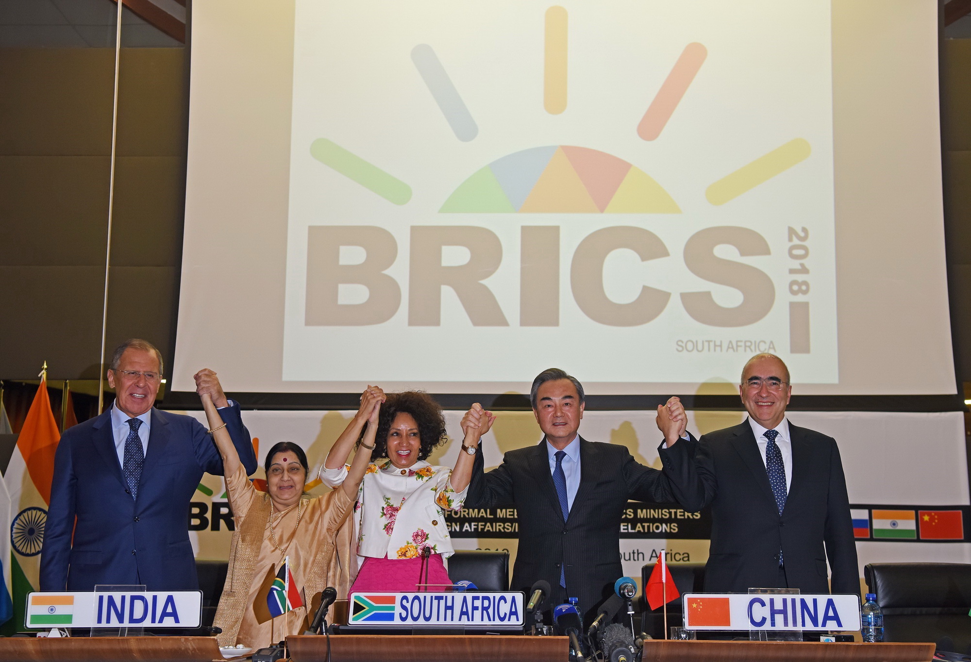 Hội nghị Ngoại trưởng BRICS ở Pretoria, Nam Phi ngày 4/6. (Nguồn: THX/TTXVN)