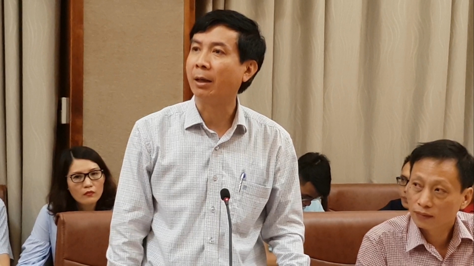 Ông Lê Văn Phúc – Phó Trưởng Ban Chính sách Bảo hiểm y tế, Bảo hiểm Xã hội Việt Nam. (Ảnh: Thùy Giang/Vietnam+) 