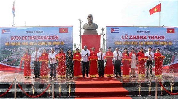              Acto de inauguración del Parque Fidel en Quang Tri (Fuente: VNA)
