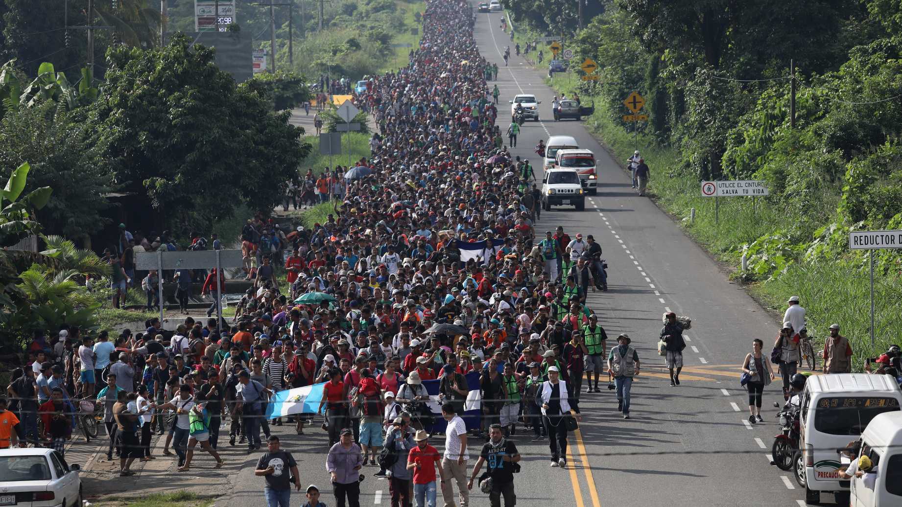 Người di cư Honduras tại khu vực bang Chiapas, Mexico trong hành trình tới Mỹ ngày 21/10/2018. (Nguồn: Getty)