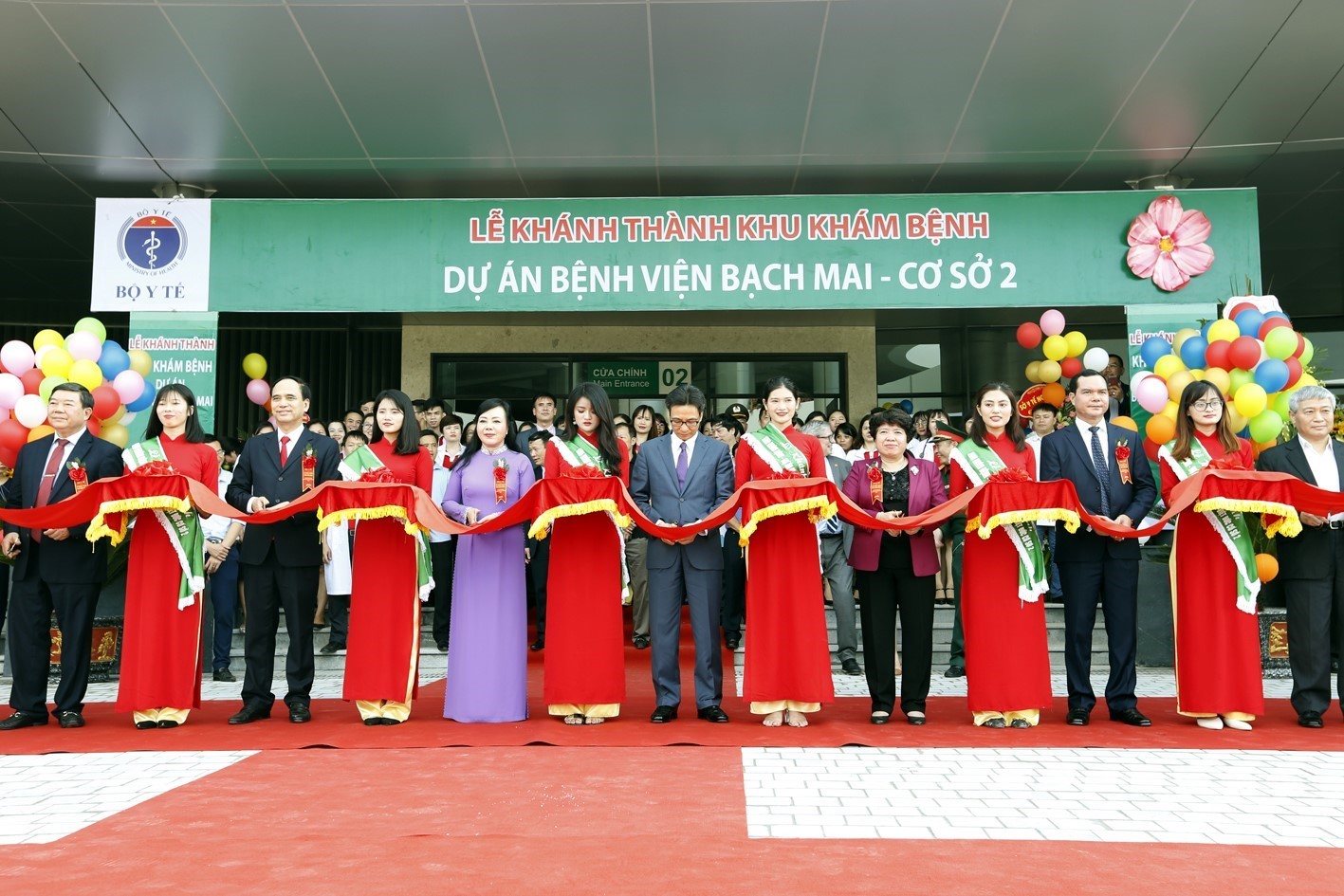 Lễ khánh thành khu khám bệnh bệnh viện Bạch Mai và bệnh viện Việt Đức cơ sở 2 tại Hà Nam. (Ảnh: TTXVN)