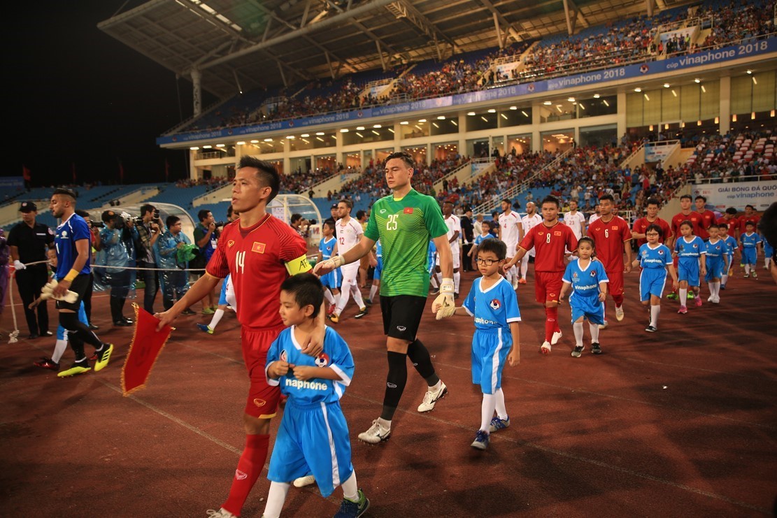 Dưới sự dẫn dắt của HLV tài ba Park Hang-seo, các cầu thủ đội tuyển Việt Nam luôn ra sân với một tâm thế tự tin vào chiến thắng dù phải gặp các đối thủ mạnh. Ảnh: Trọng Đạt - TTXVN