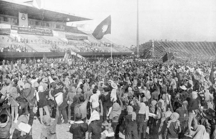 Nhân dân Campuchia tham dự Lễ mừng chiến thắng 7/1/1979, được tổ chức ngày 25/1/1979 tại sân vận động Olympic ở thủ đô Phnom Penh. (Nguồn: TTXVN)