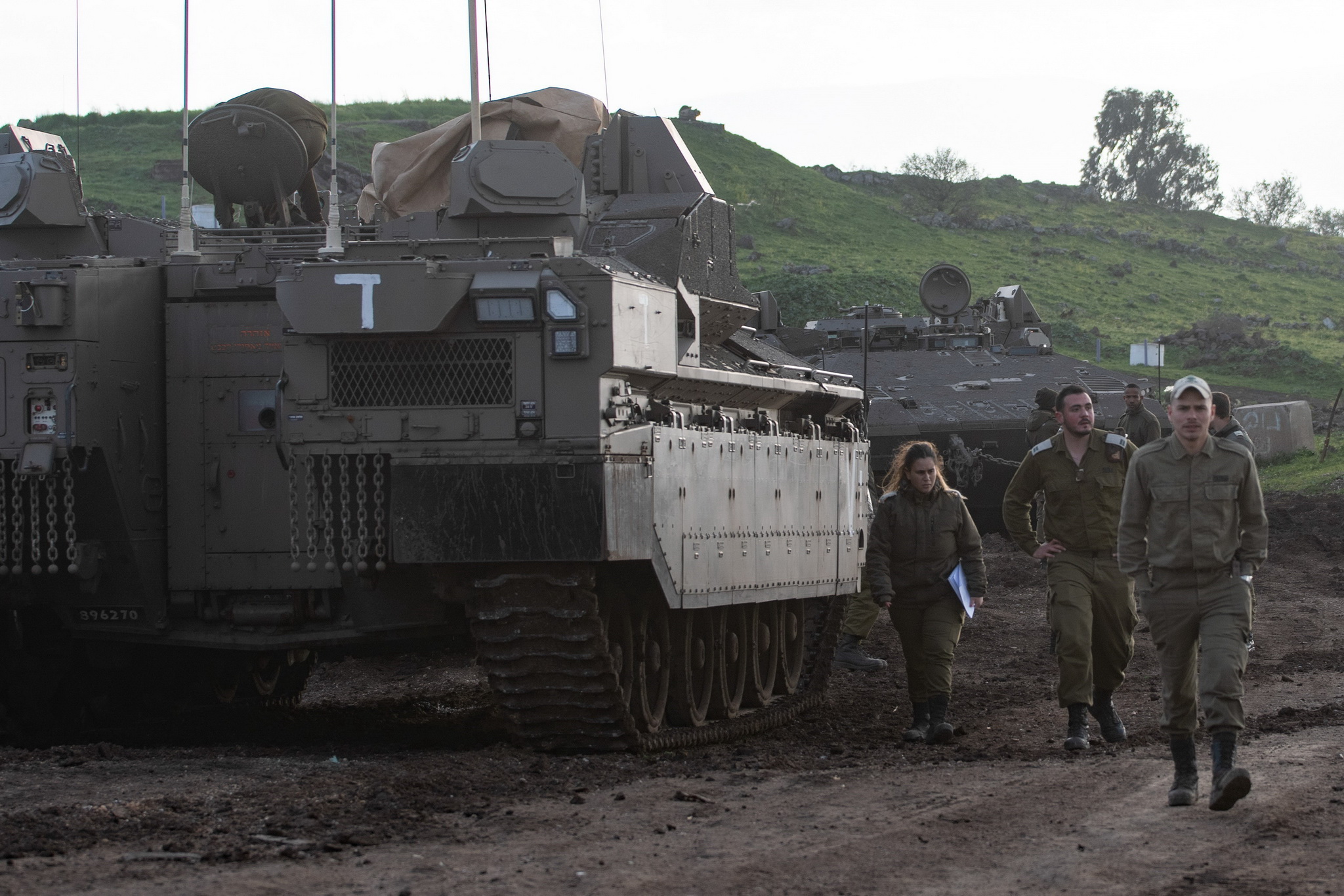 Binh sỹ Israel được triển khai tại Cao nguyên Golan do Israel chiếm đóng, ngày 25/3/2019. (Ảnh: THX/TTXVN)
