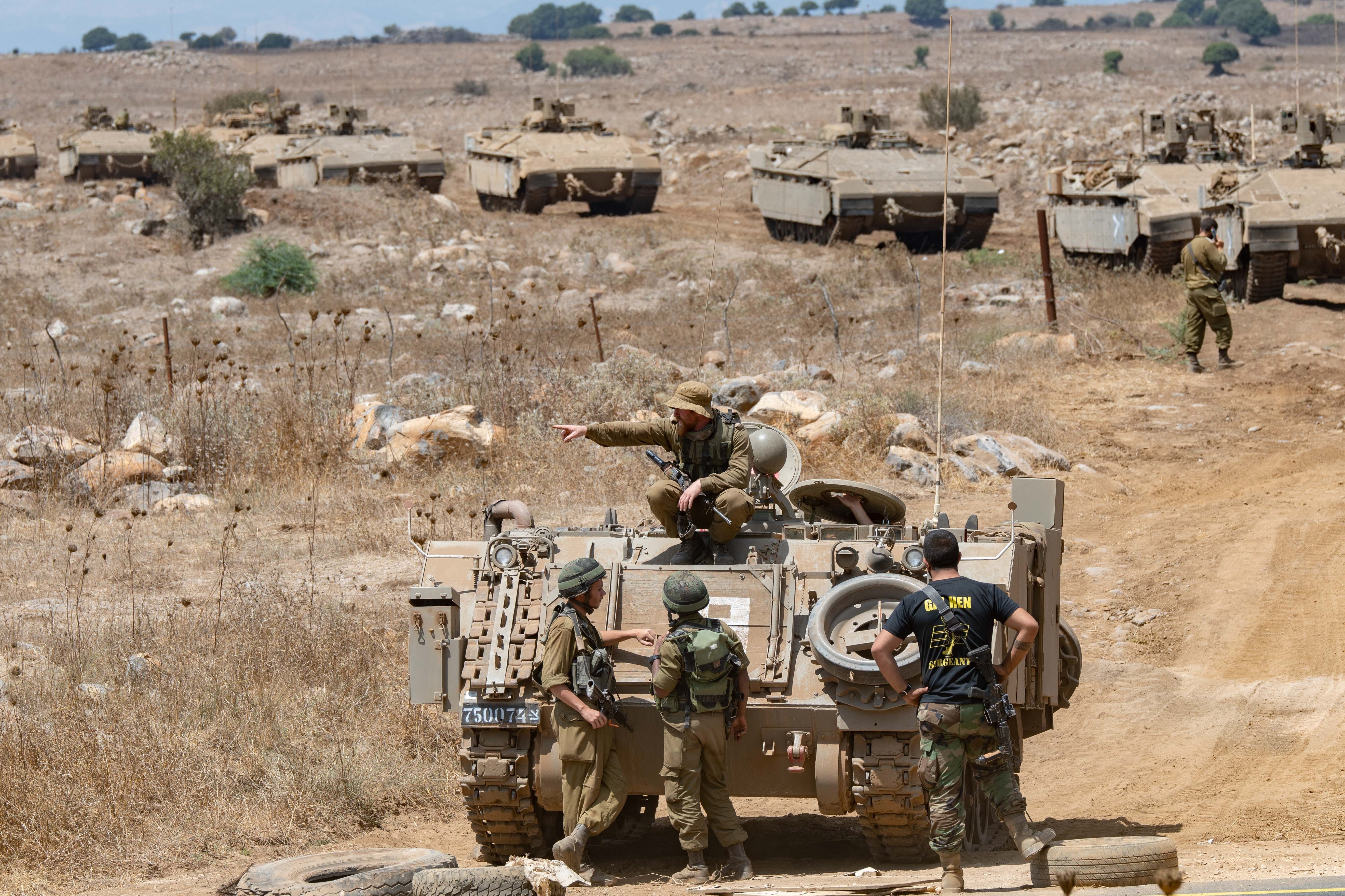 Ảnh tư liệu: Binh sỹ Israel tham gia huấn luyện trên vùng đất chiếm đóng của Cao nguyên Golan tháng 8/2018. (Nguồn: THX/TTXVN)