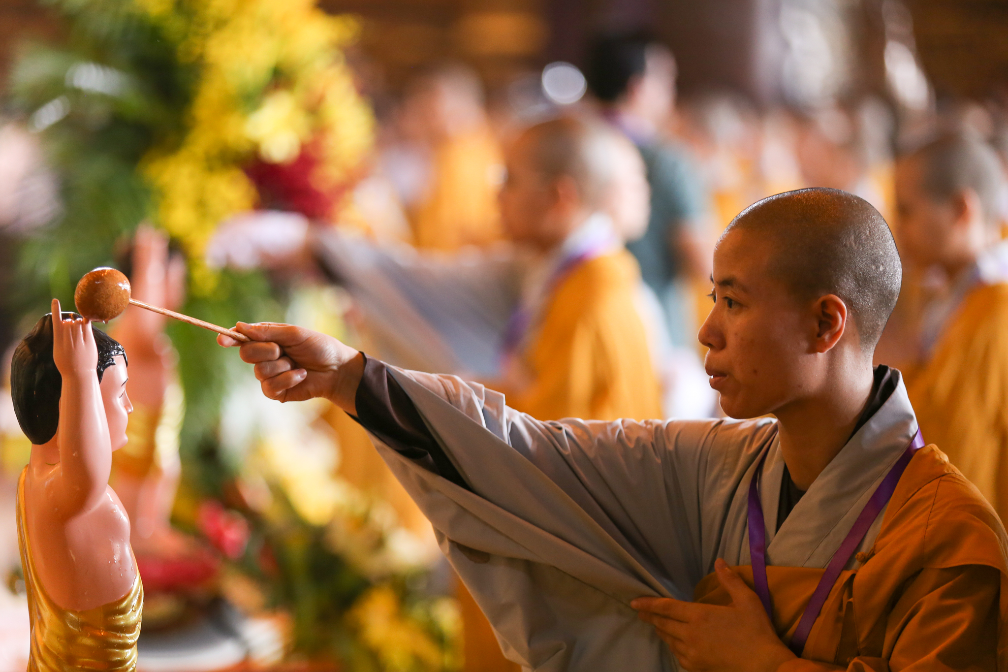 Tắm Phật là nghi thức tưới nước thơm lên tượng Phật sơ sinh, ngoài mục đích kỷ niệm Phật đản sanh còn mang ý nghĩa sâu sắc về sự tẩy trừ phiền não, hướng đến thanh tịnh ba nghiệp thân khẩu ý của con người.