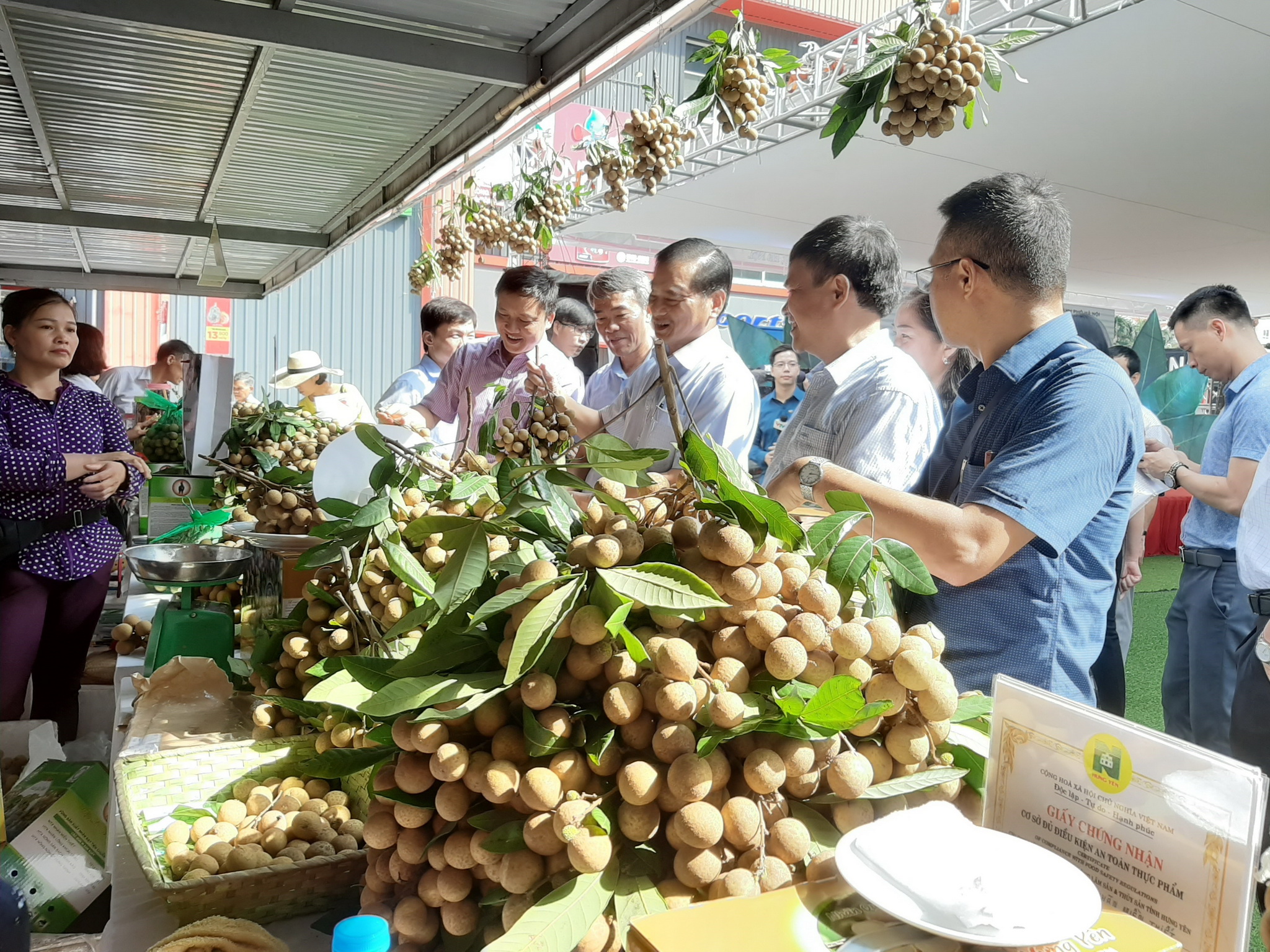 Una actividad de promoción del longan de Hung Yen. (Fuente: VNA)