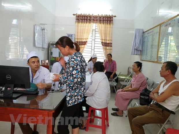 Tại Trạm y tế xã Yên Sơn – nơi mỗi ngày khám khoảng 30-40 bệnh nhân. (Ảnh: PV/Vietnam+)