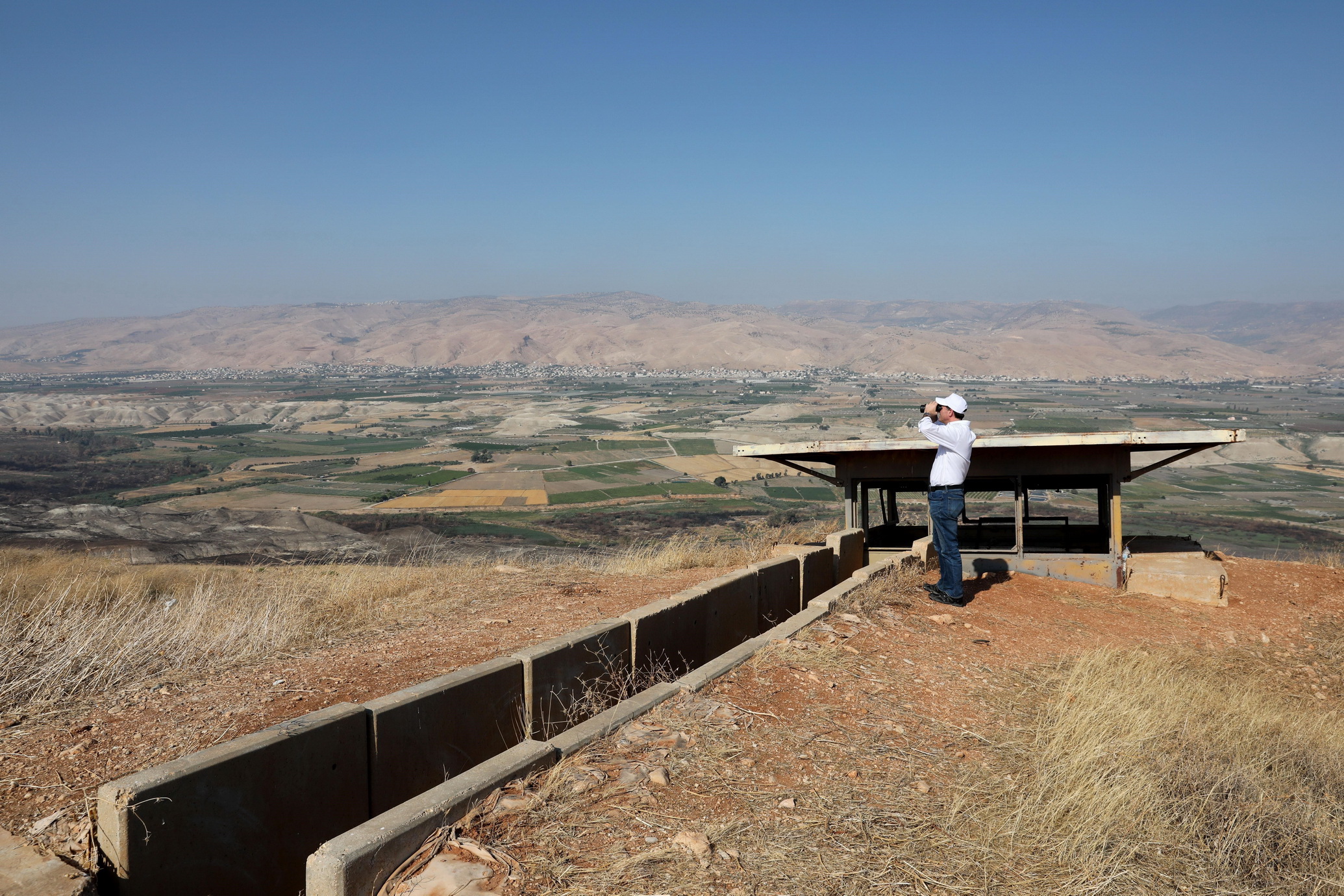 Quang cảnh Thung lũng Jordan ở giữa thành phố Beit Shean của Israel và thành phố Jericho thuộc Bờ Tây. (Ảnh: AFP/TTXVN)