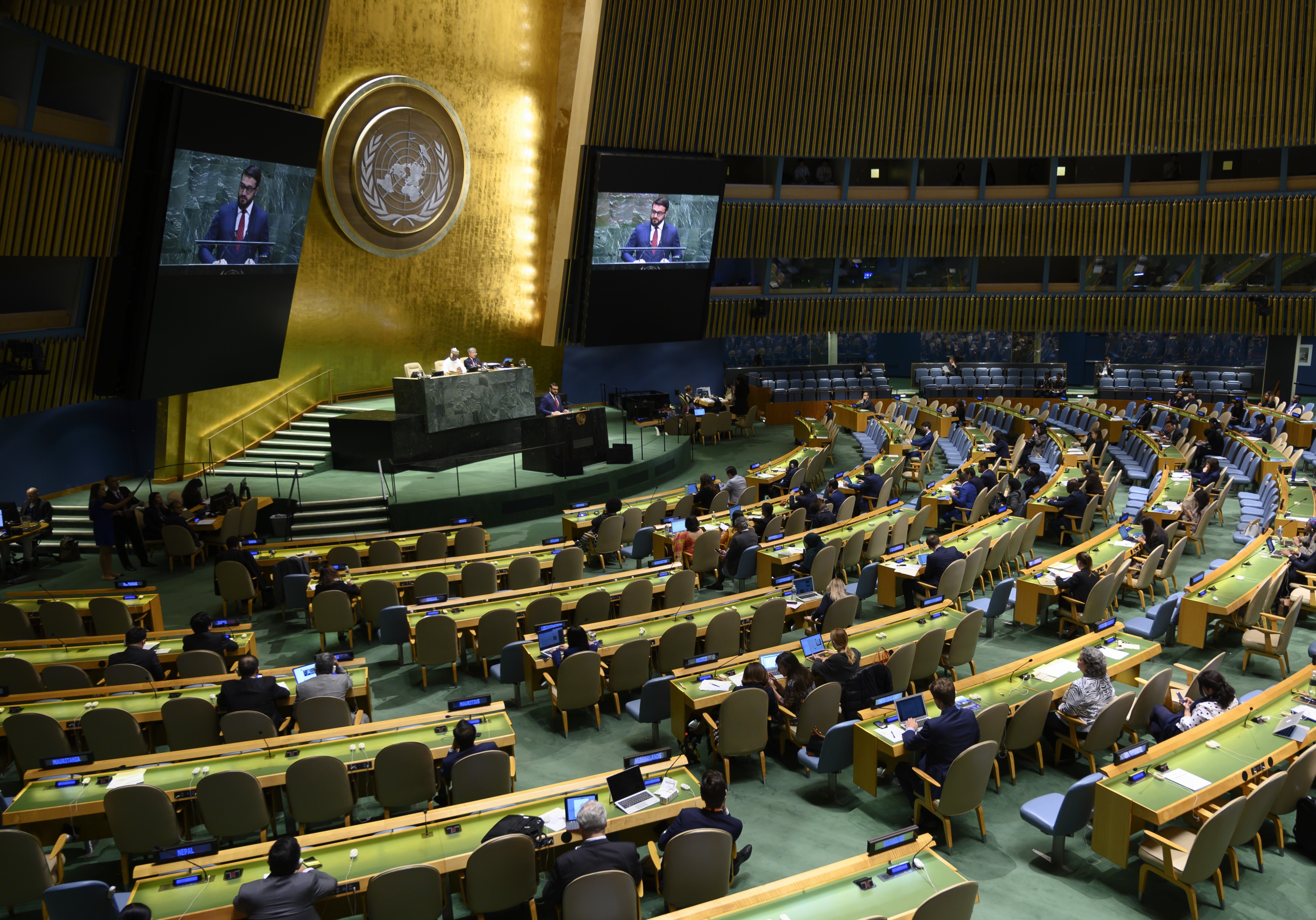 Toàn cảnh một phiên họp Đại hội đồng Liên hợp quốc ở New York, Mỹ ngày 30/9/2019. (Nguồn: AFP/TTXVN)