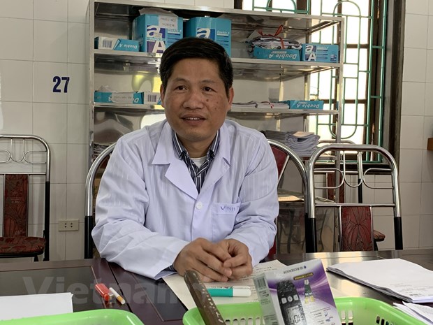 Bác sỹ Trần Quang Vịnh, Trưởng Khoa Bệnh Truyền nhiễm Bệnh viện Đa khoa khu vực Phúc Yên. (Ảnh: T.G/Vietnam+)