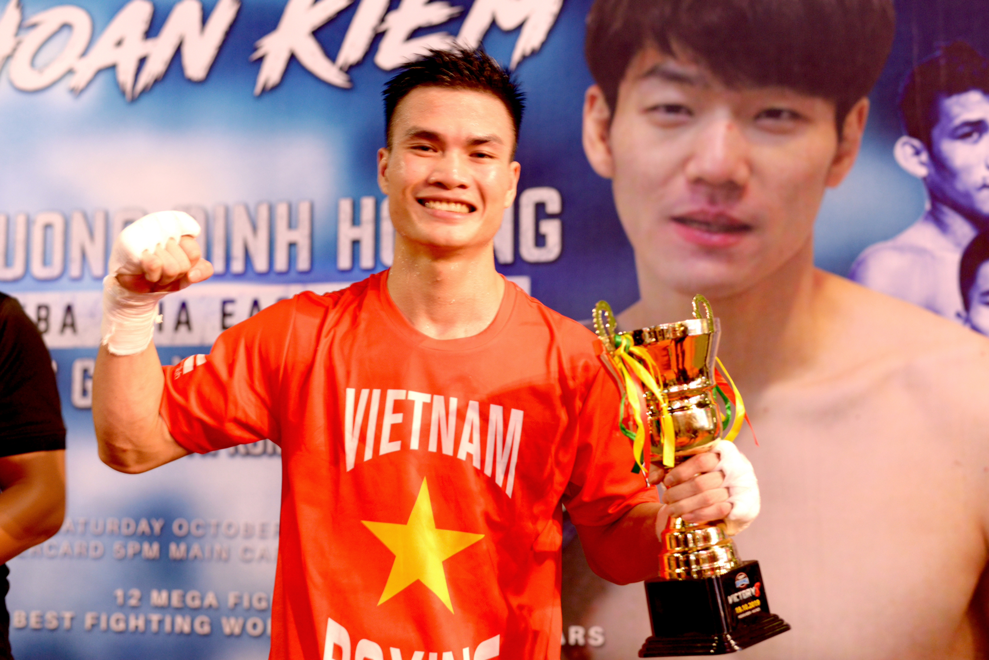 Boxer Nguyen Van Duong of Vietnam at the Victory 8 event last October in Hanoi. (Photo courtesy of Nguyen Van Duong)