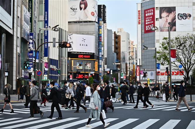 Quang cảnh tại thủ đô Tokyo, Nhật Bản ngày 7/4/2020. (Ảnh: AFP/TTXVN)
