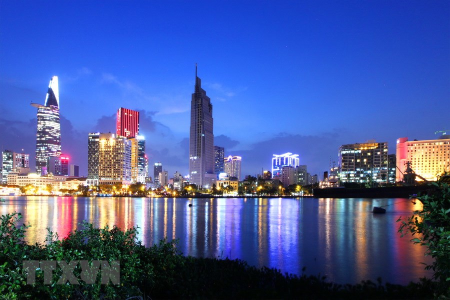 Một góc trung tâm Thành phố Hồ Chí Minh. (Ảnh: Ngọc Hà/TTXVN)