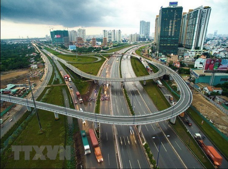 Nút giao thông hiện đại được hình thành tại khu vực Cát Lái-Xa lộ Hà Nội, góp phần phát triển khu đô thị mới tại quận 2, Thành phố Hồ Chí Minh. (Ảnh: Tư liệu/TTXVN phát)
